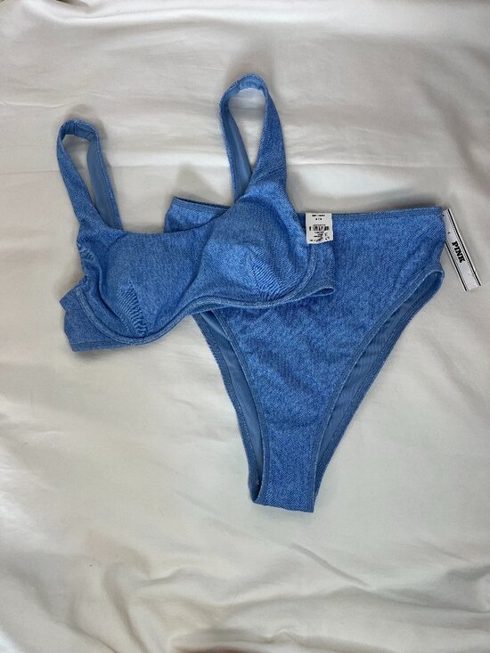 PINK Victoria's Secret Other - Pink Victoria's Secret Blue High Waist 2 Piece Bikini